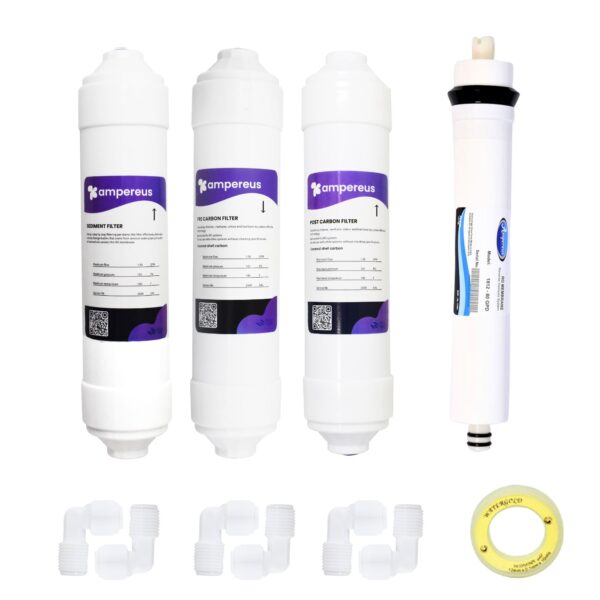 Water Filter Kit with 80 GPD Membrane and Inline Filter Set Suitable for All Kind of Ro Water purifiers