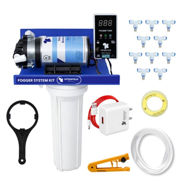 Fogger Kit with 10 Nozzle, 100 GPD Pump & 15M Pipe