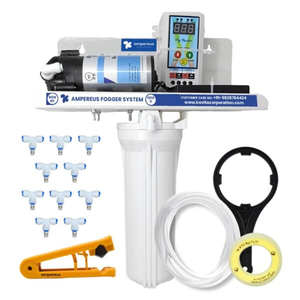Fogger Kit with 10 Nozzle, 100 GPD Pump & 15M Pipe