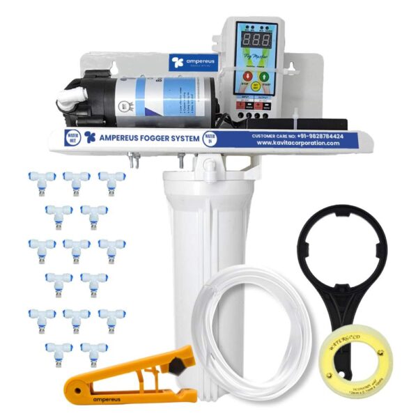 Fogger Kit with 15 Nozzle, 150 GPD Pump & 25M Pipe