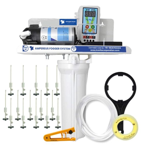 15-Nozzle Fogger Kit with 25M Pipe & 150 GPD Pump
