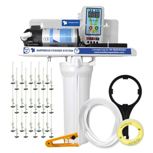 4-Way 30-Nozzle Fogger Kit with 300 GPD Pump and 50M pipe