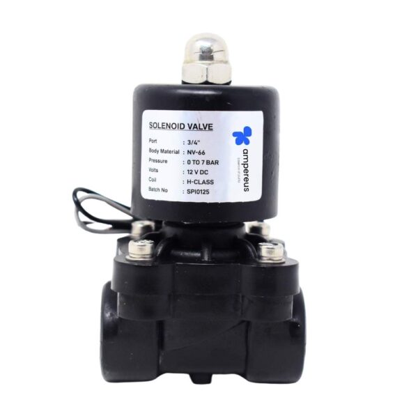Nylon Solenoid Valve 12V DC (3/4-inch)
