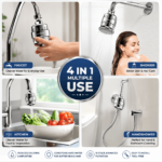 AMPEREUS water filter for shower faucet kitchen and hand shower